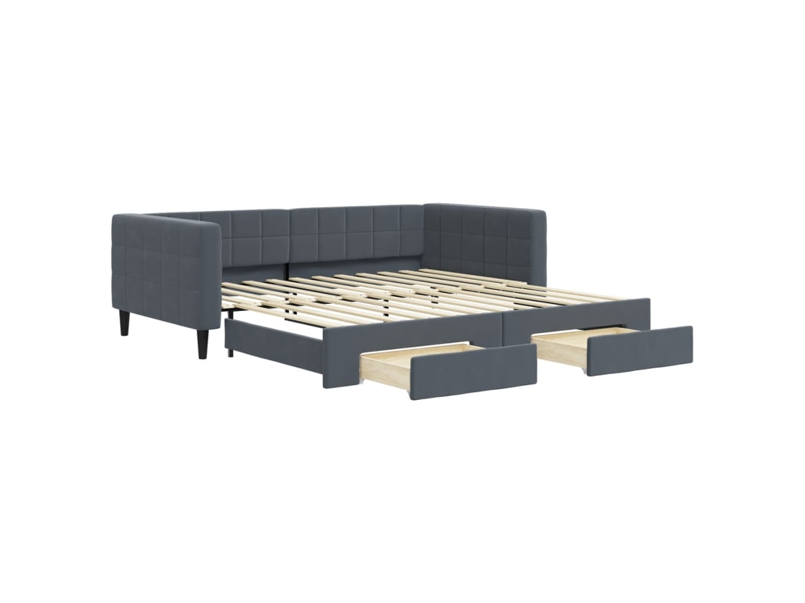 Sofá cama MAISON EXCLUSIVE 100x200 cm veludo cinzento escuro