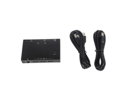 Switcher De Alta Clareza 2 Em 1 Saída Switch Kvm 4k Usb Rj45 Compatível Com Monitor Duplo