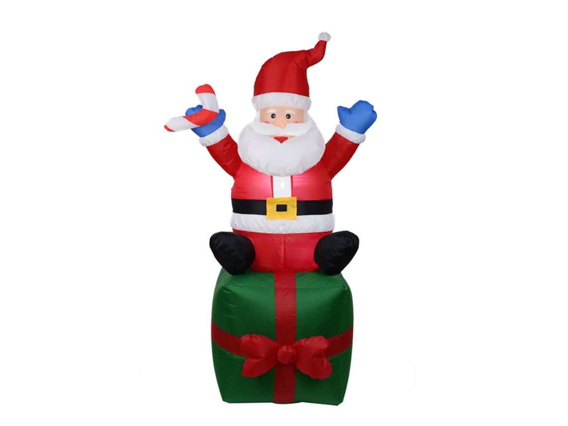 Laxiscreed Boneco De Natal Inflável Santa Com Luzes Led Para Decoração Indoor E Outdoor