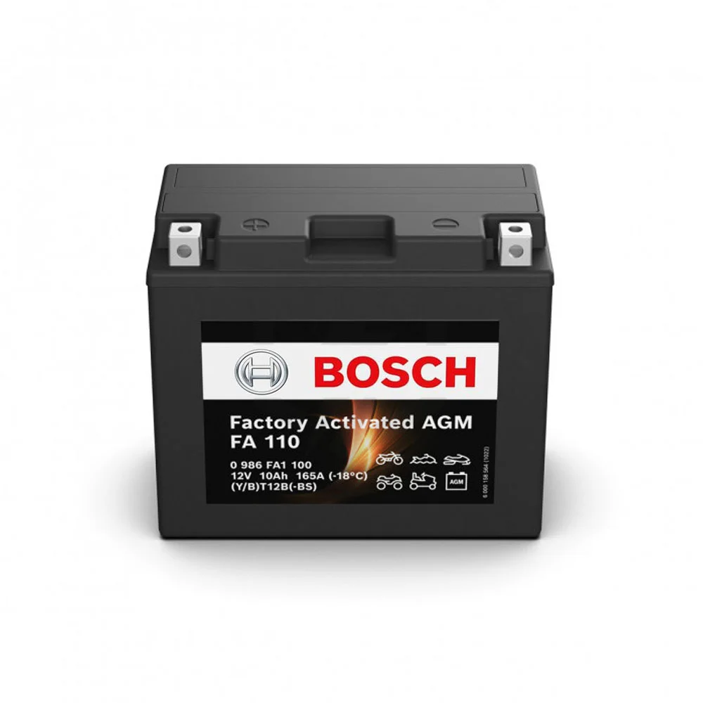 Bateria de Mota BOSCH Fa110 Yt12B-S 10Ah 165A 12V