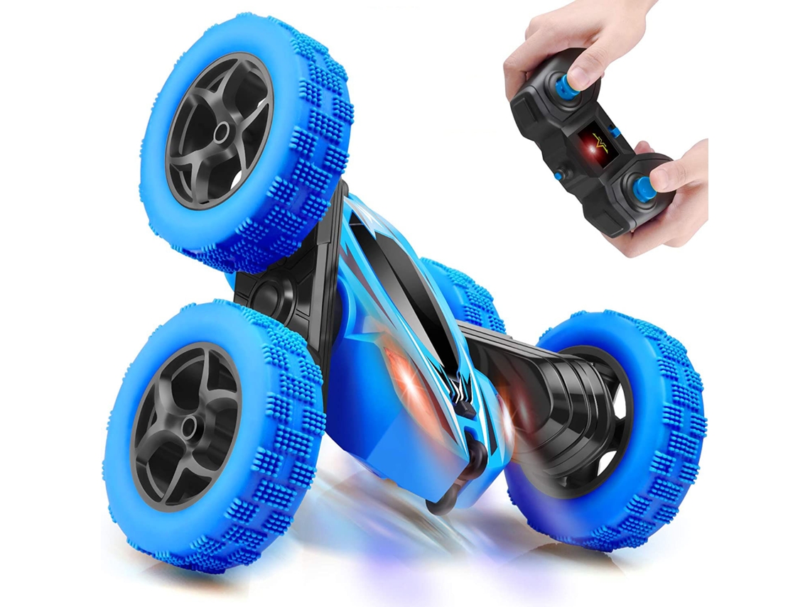Carro de Controle Remoto Carros Rc 2,4 Ghz Fast Stunt Rc Car 4Wd Dupla Face 360 Rotating Rc Trucks With Headlights Off Road Rc Crawler-BluJEDBESETZT