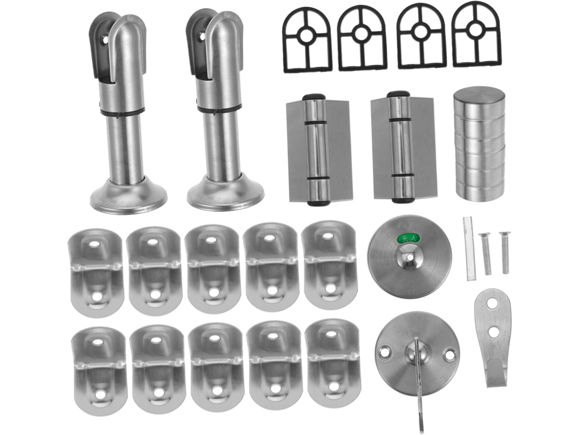 1 Conjunto De Fixação Em Aço Para Acessórios De Parede Divisória