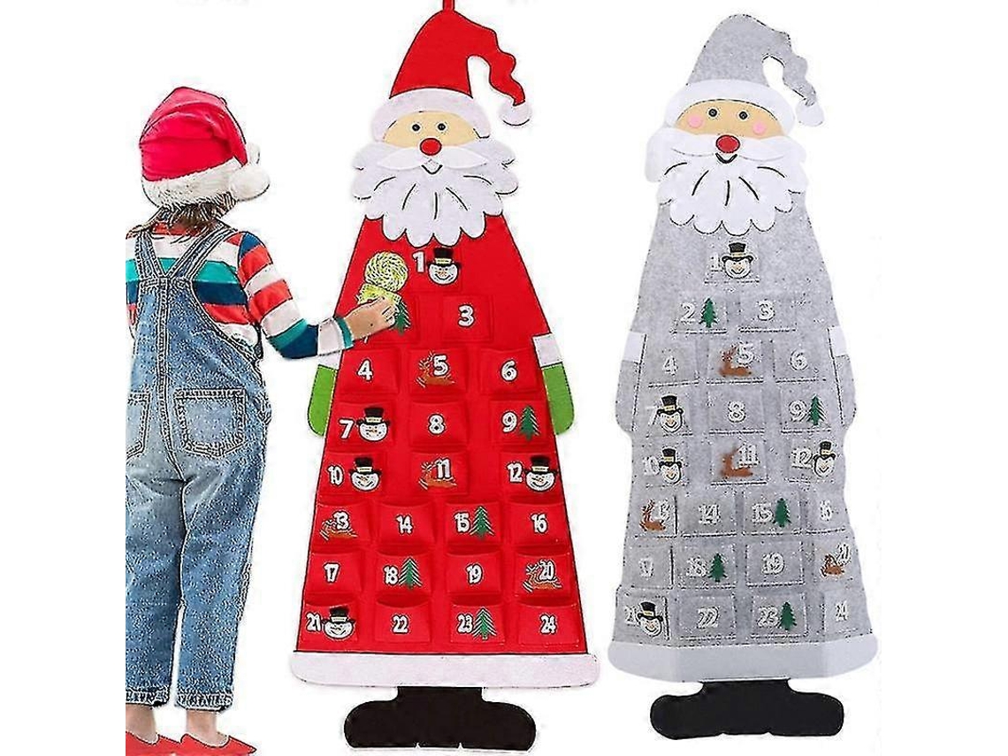 Calendário Do Advento Em Feltro Com Bolsas E Números