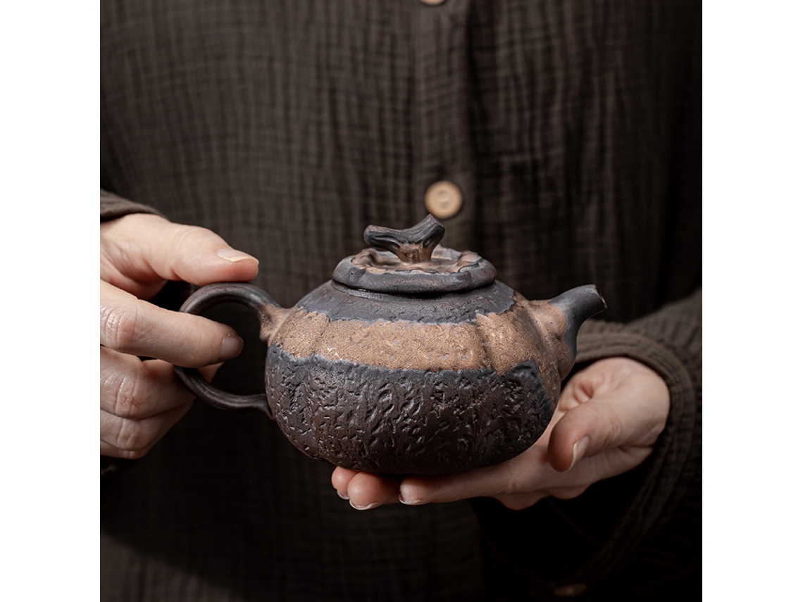 Chaleira XGF Gilding Iron Glaze Persimmon Kung Fu Graduação Única Retro Handle