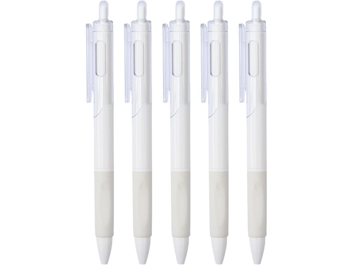Conjunto De 5 Canetas Tinta Preta, Rollerball Em Gel, Retráteis, Ponta