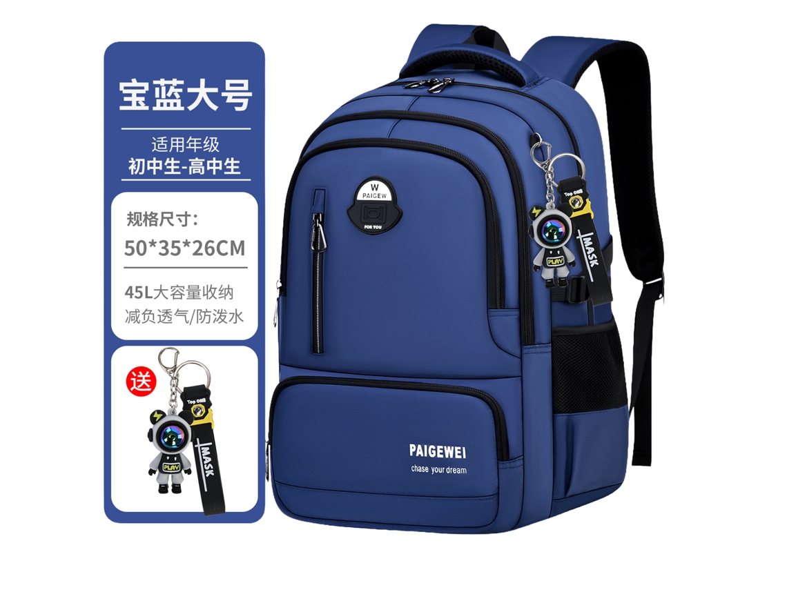 Laxiscreed Mochila Escolar Resistente Para Adolescentes Com Grande Capacidade E Proteção Da Coluna