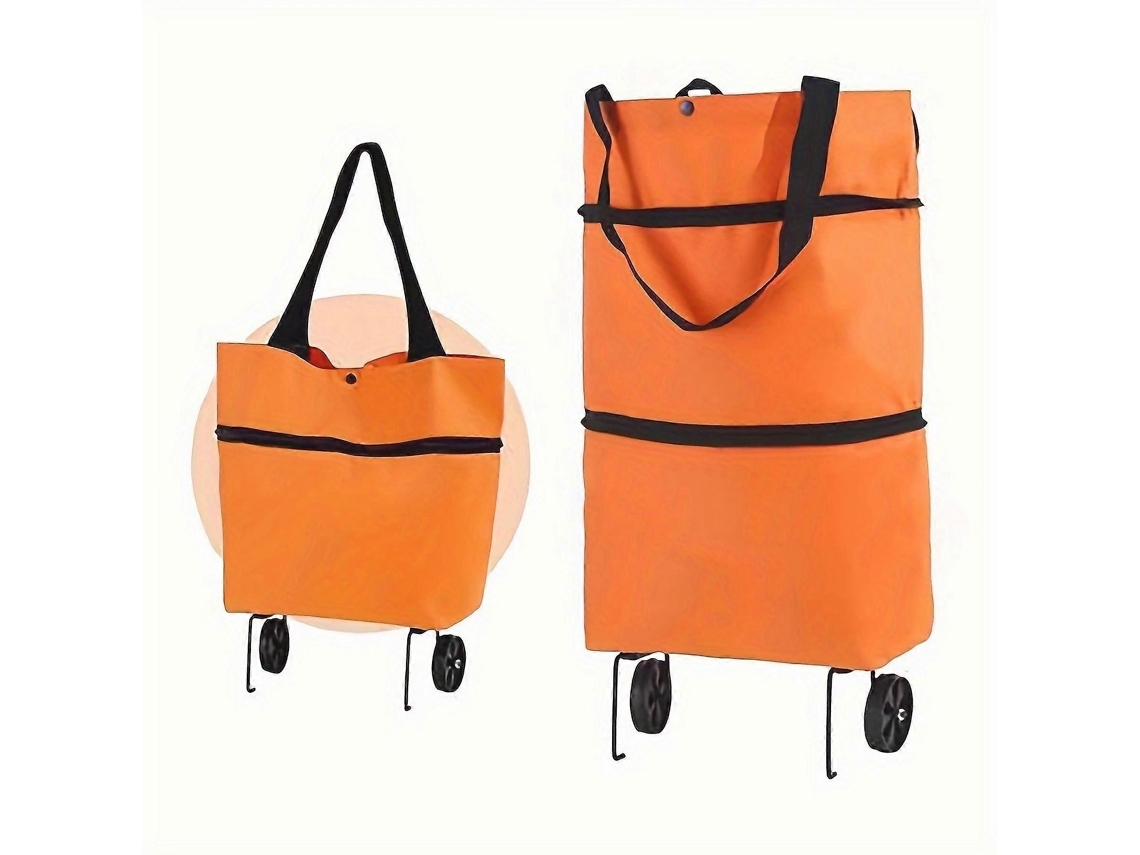 1 Bolsa Dobrável, Pequena para Carrinho, Grande para Compras no Supermercado, Carrinho de Compras Portátil com Design Artesanal GOKOCO