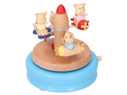 Caixa de Música de Madeira, Brinquedo Decorativo Criativo Giratório, Castelo no Céu (não aplicável)