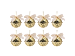 8 Sinos Redondos Decorativos Sinos de Metal para Festa Casa Natal