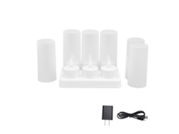 Velas Led Sin Llama Luz Blanca Cálida Para Boda Fiesta Mesa Comedor 100‑240v Plug Us