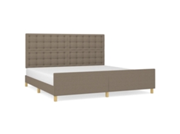 Bed Frame With Headboard, Bed Frames With Headboards Vidaxl Cinzento-acastanhado Tecido (200 X 200 Cm)