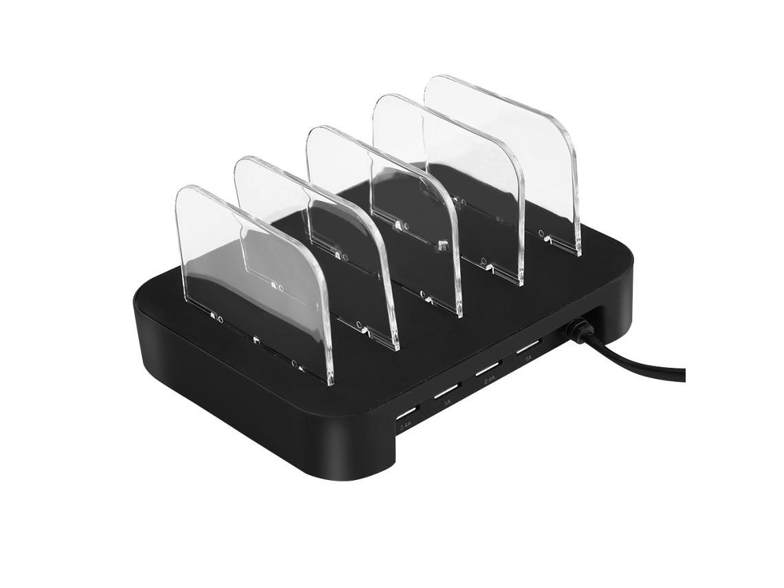 Carregador Usb 4 Portas 4.8a Universal Preto LAXISCREED