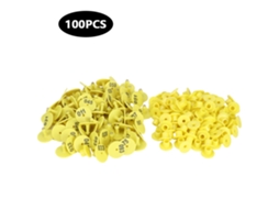 Marcador de Orelha Numérico Redondo LAXISCREED 100pcs