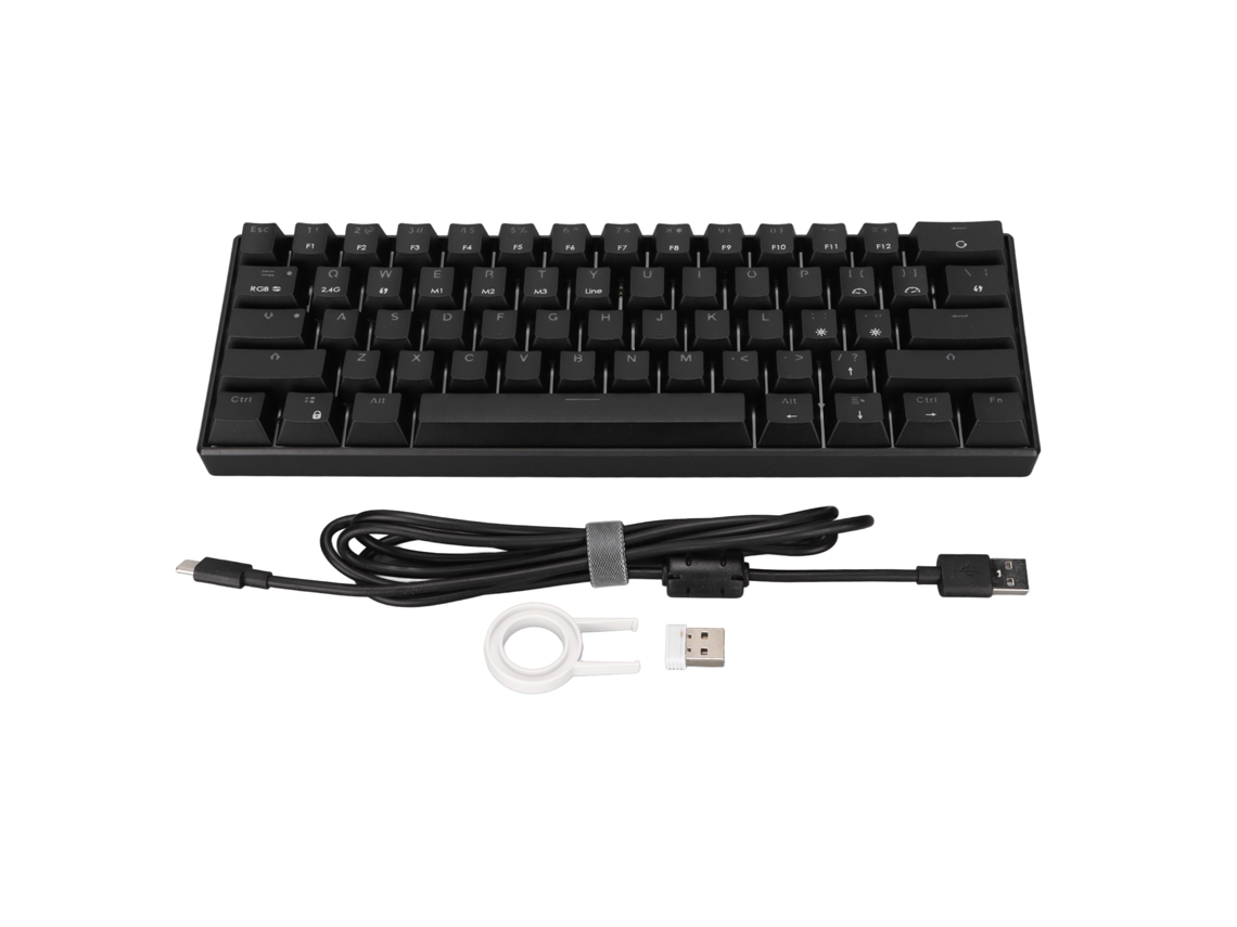 Teclado Mecânico Gaming LAXISCREED Sem Fio 3 Modos Rgb