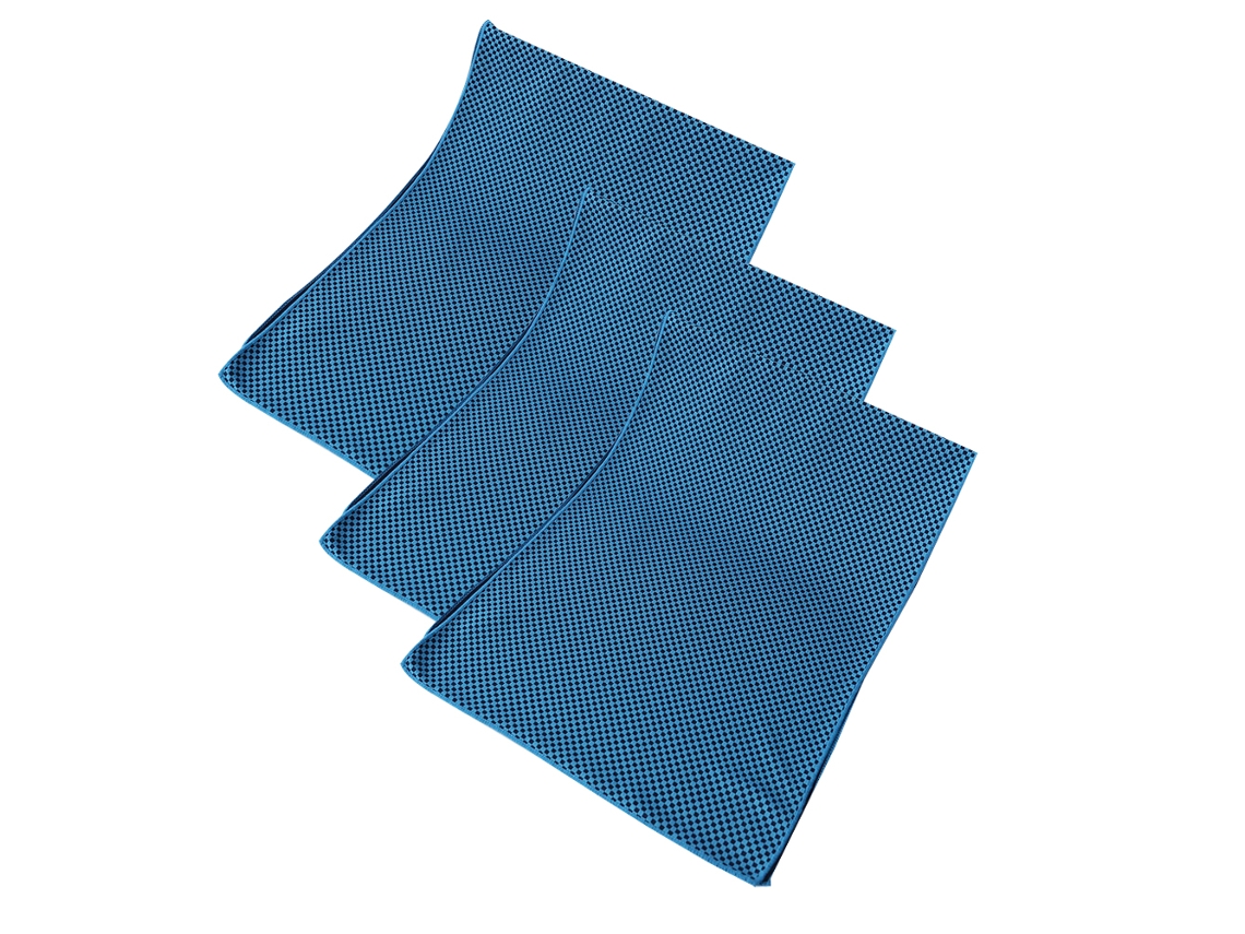 Conjunto de Toalha NEVEANCE Refrescantes Leve Academia Exercício Secagem Azul - 3pcs (30x100cm)