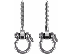 2 Ganchos De Parafuso Aço Inoxidável 304 Resistente 180° Para Teto, Rede, Balanço, Máx 450kg