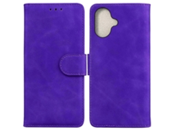 Capa De Couro Sintético Com Suporte Para Iphone 16, Cor Sólida