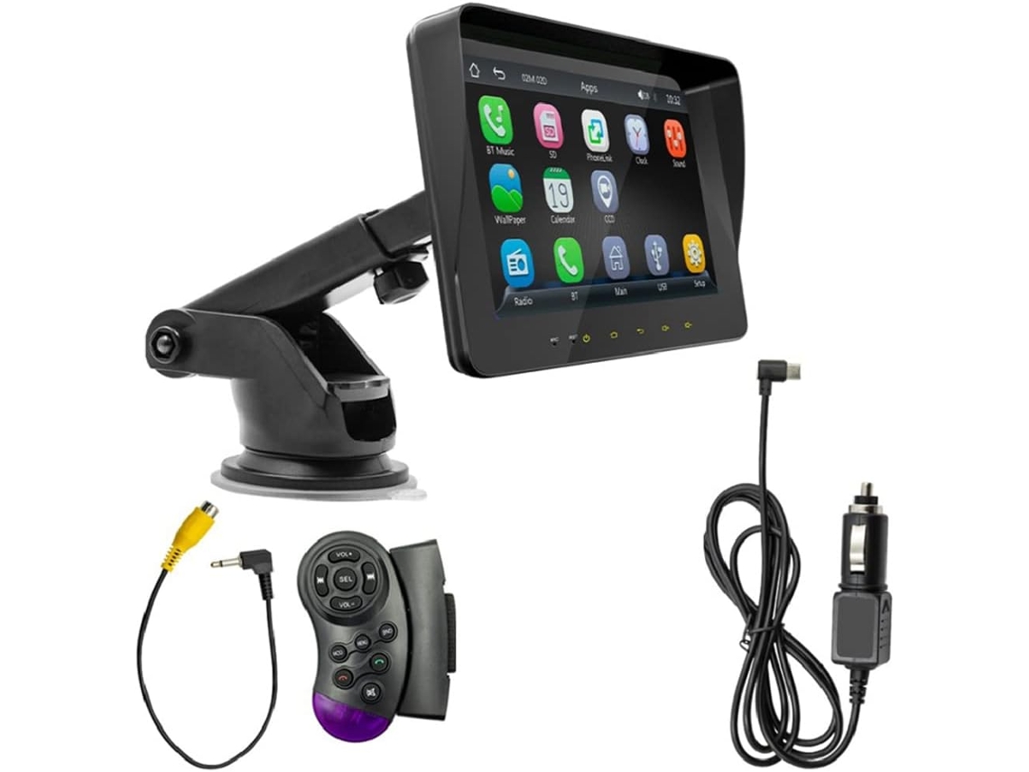 Reprodutor Multimídia Universal para Carro Android de 7 Polegadas com Carplay e Controle Central. SFUSHOS