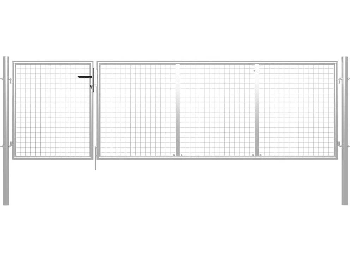 Garden Gate, Garden Gates Vidaxl Prateado Aço (350 X 100 Cm)