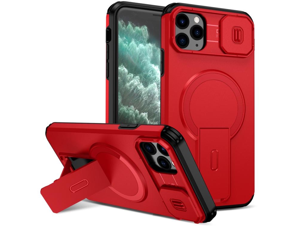 Capa Com Suporte Magsafe Para Iphone 11 Pro Max - Abertura Deslizante Com Proteção De Câmara