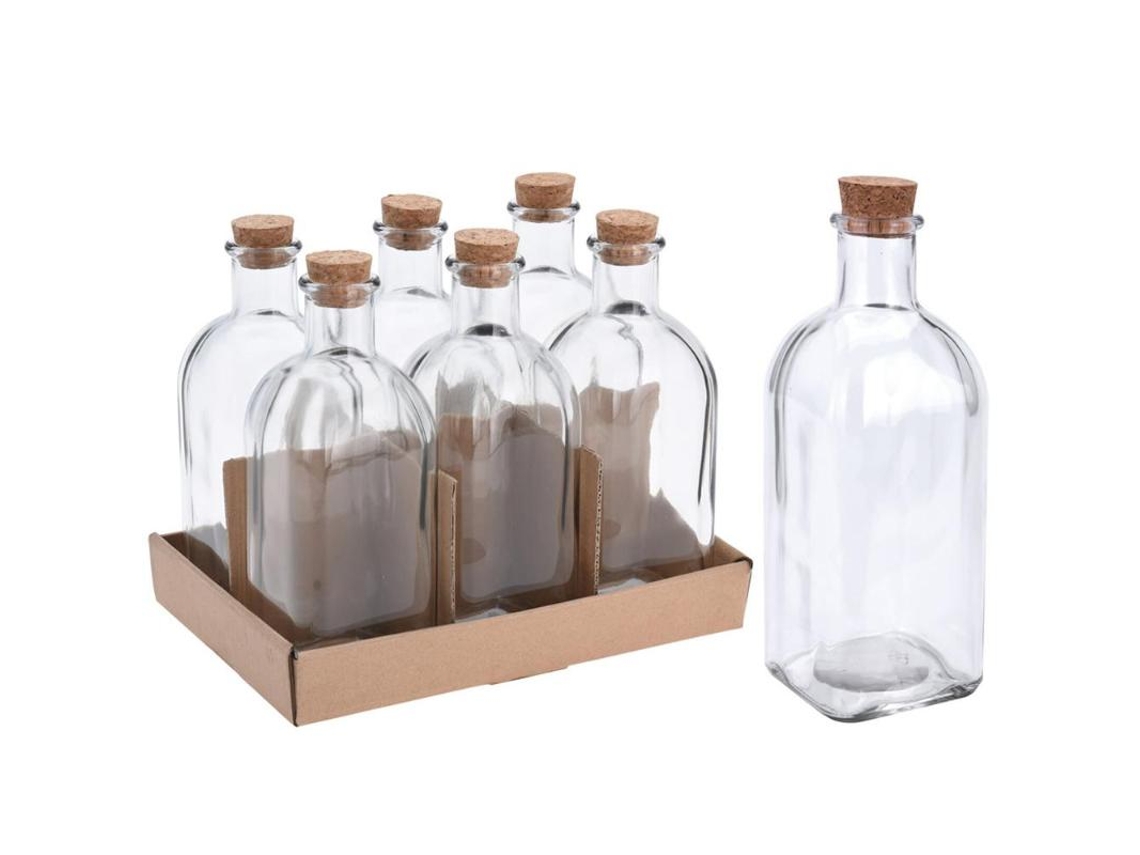 Botella vidrio tapon corcho 500 ml