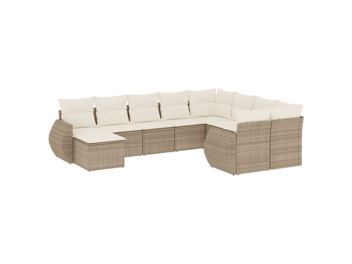 Garden Sofa Set, Garden Sofa Sets Vidaxl Bege Rattan / Vime (n/a)