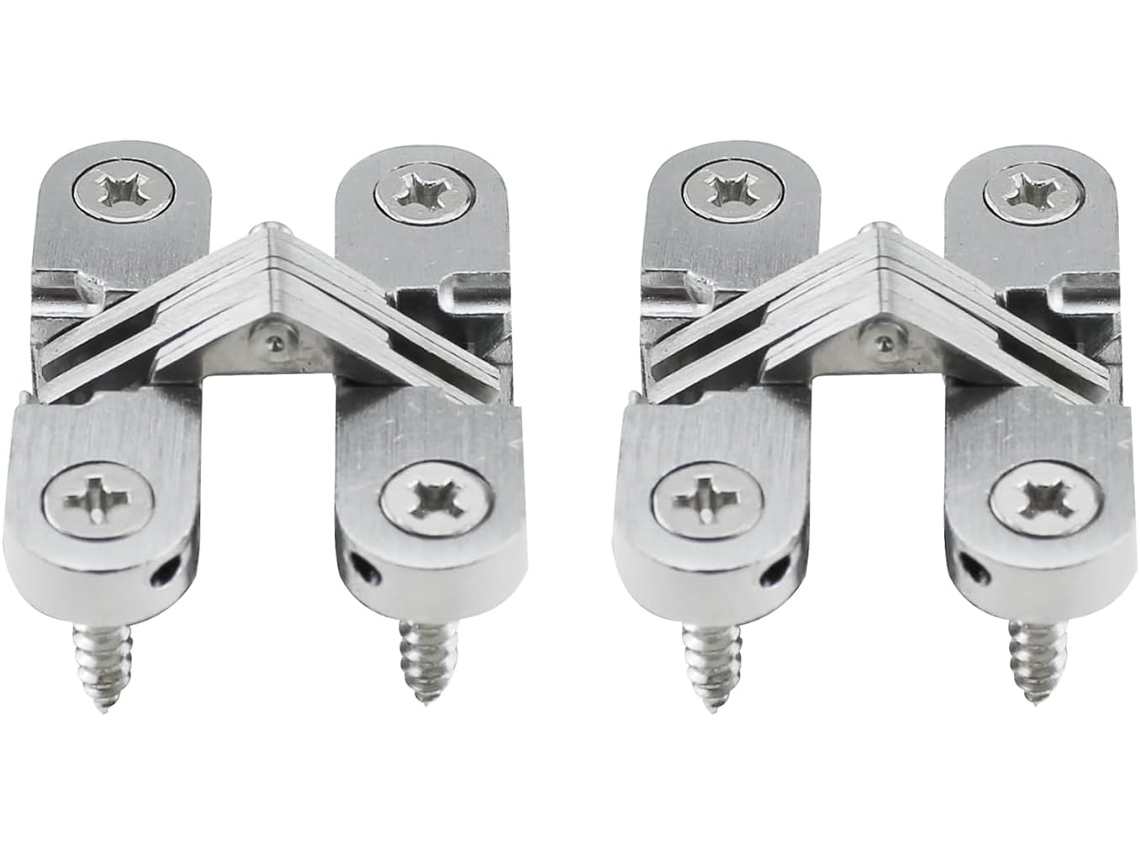 2 Dobradiças Cruzadas Ocultas De Liga Zinco, 0,51 X 1,77 Polegadas,