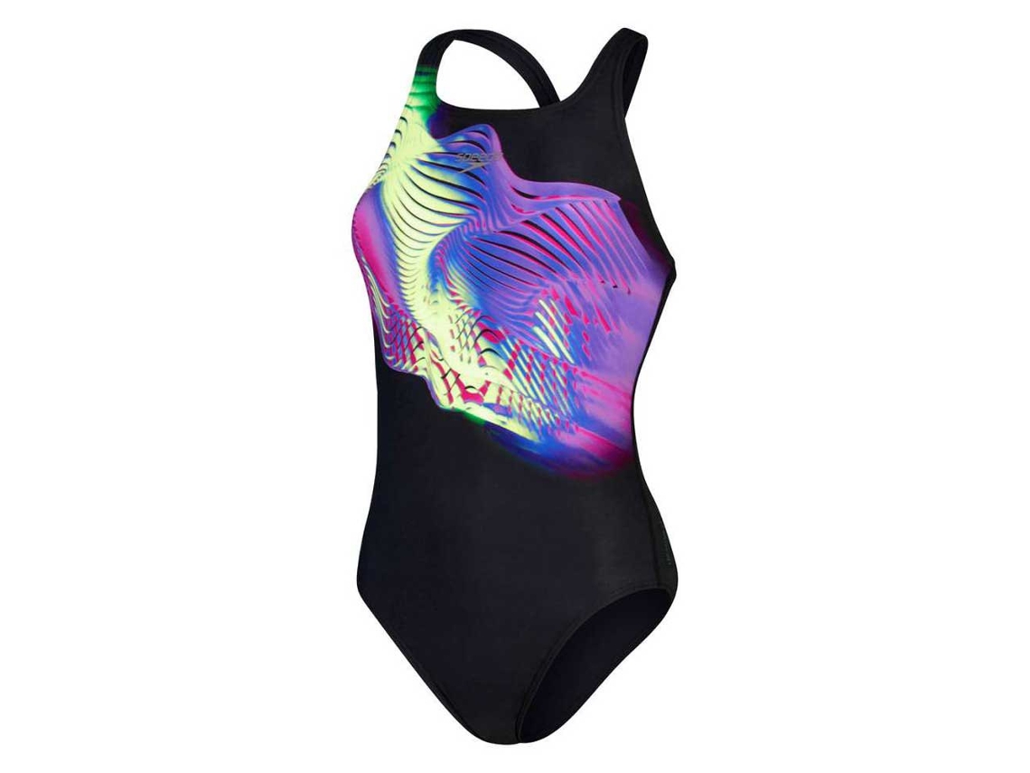 Roupa de Banho Placement Digital Medalist Preto Roxo Uk 30 Mulherspeedo