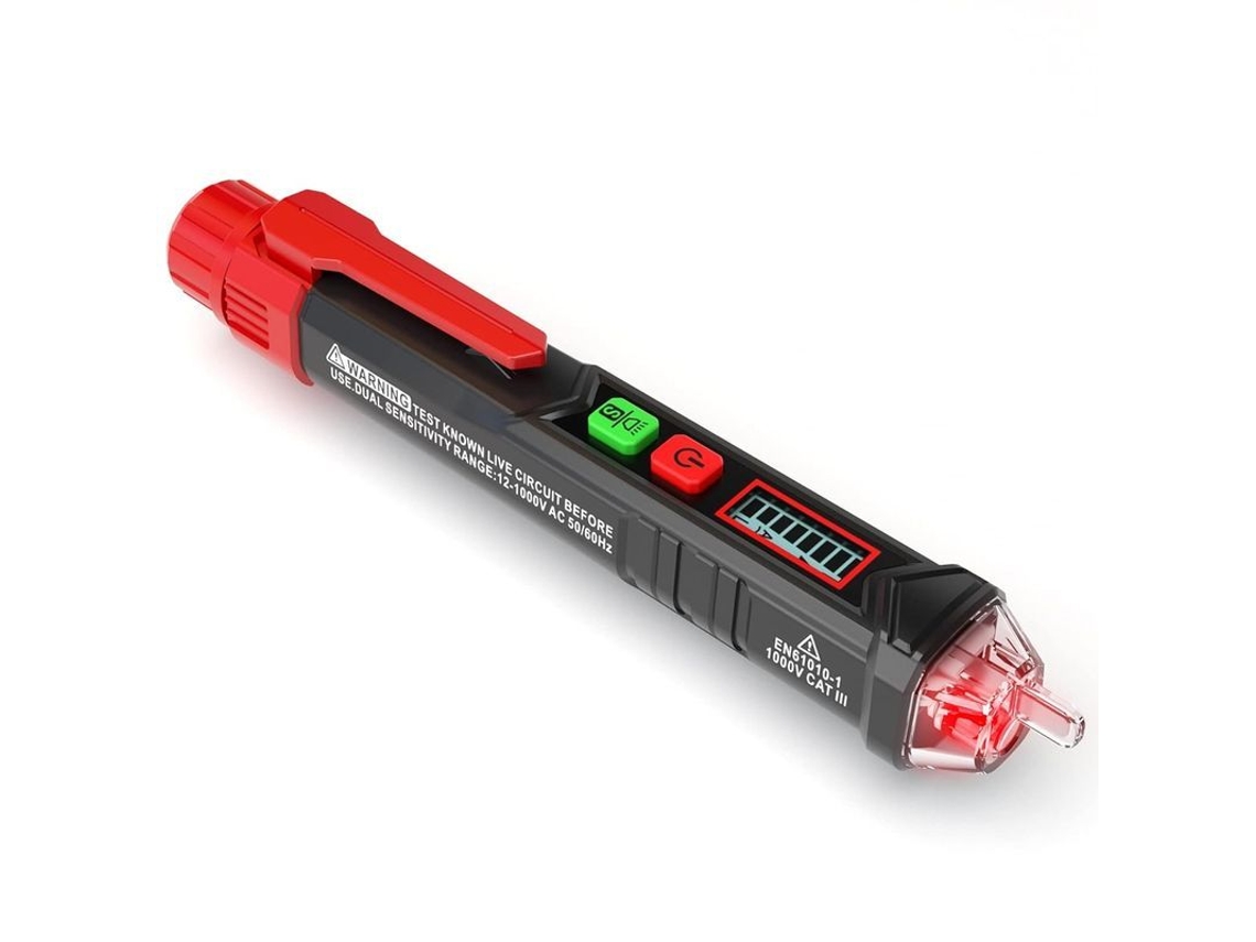 Detector De Voltaje Sin Contacto Rango Dual 12v-1000v/48v-1000v Cable Vivo/neutral