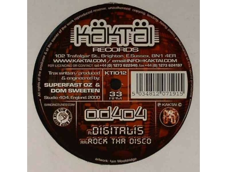 Vinil Digitalis / Rock Tha Disco Kaktai Records