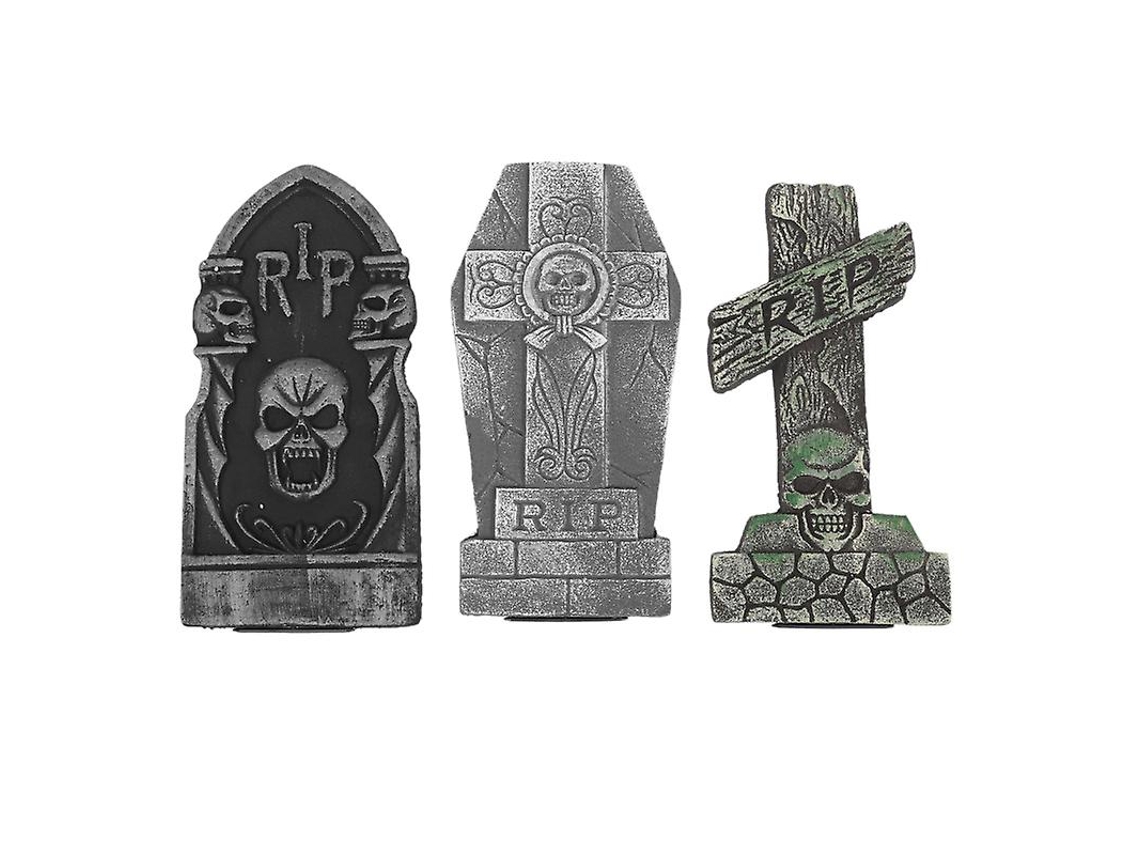 3 Peças de Decoração de Lápide de Halloween para Decoração de Halloween ALLINLESS