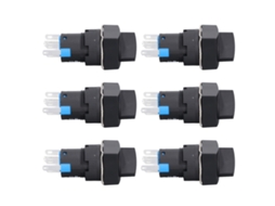 Laxiscreed Botões Para Interruptores Rotativos, 25 Peças, Estilo Quadrado, 2 Posições Auto-travantes