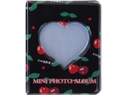 Álbum Fotos Casal 7 6 3 Polegadas Formato Coração Preto Guardar Memórias Coleções Armazenamento Compacto Mini GOKOCO