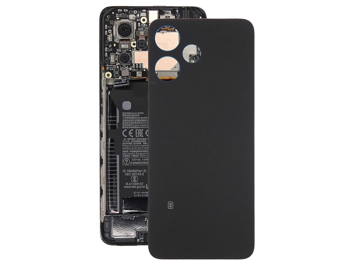 Tampa Traseira Da Bateria Compatível Com Xiaomi Redmi Note 12r (preta)