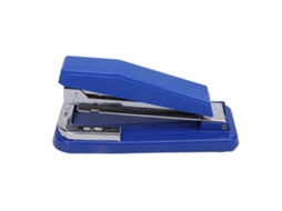Grampeadora Giratória Compacta para Livros com Capacidade para 25 Folhas, para Grampos 24/6 e 26/6, Papel, Cartão, Couro, Azul
