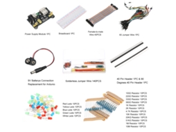 Kit De Diversão Eletrónica Laxiscreed Com Breadboard De 830 Orifícios E Jumper De Substituição
