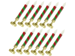 Conjunto De 12 Velas De Natal Elétricas Sem Chama, Velas Decorativas Para Festas, Alimentadas Por Bateria Conjunto De 12 Velas De Natal Gokoco
