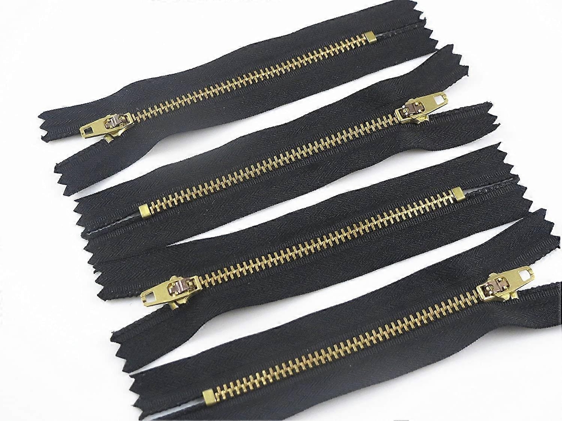 20 Cremalheiras Para Calças Jeans Negras De Latão Tamanho 4 Polegadas Para Artesanato E Design De Roupas