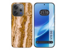 Capa Tumundosmartphone De Silicone Para Vivo V70 5g Com Estampa De Mármore 10 Padrões