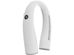 Ventilador de Pescoço Portátil Usb 4000mah Velocidade do Vento Ajustável Ângulo de Rotação Ajustável em 180° MDUG (branco)