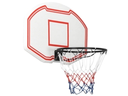 Vidaxl Tabela De Basquetebol 90x60x2 Cm Polietileno Branco