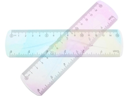 2 Réguas Pvc Flexíveis 15cm Para Design E Uso Não Mesa Design Flexível Dobrável, Ideal Para Estudantes E Uso