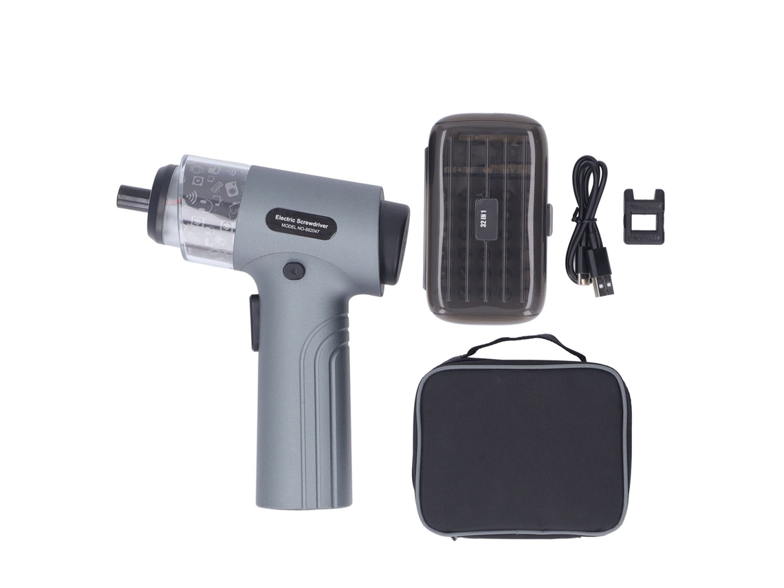 Mini chave de fenda elétrica 35 em 1, eficiente, 3,7 V, conjunto de ferramentas de reparo com bolsa de armazenamento.