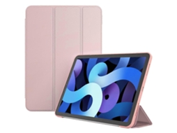 Capa Hengrongshen para iPad Air 11 (2024) / Air (2022) / (2020) com suporte triplo, capa de couro PU e TPU à prova de choque, rosa (2025)