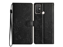 Capa De Couro Para Celular Com Borboletas E Flores