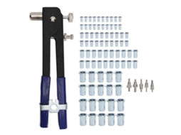 Kit De Ferramentas De Pino E Porca Com 86 Peças Com Pistola De Remachar Em Aço Ligado Para Diy Com Caixa