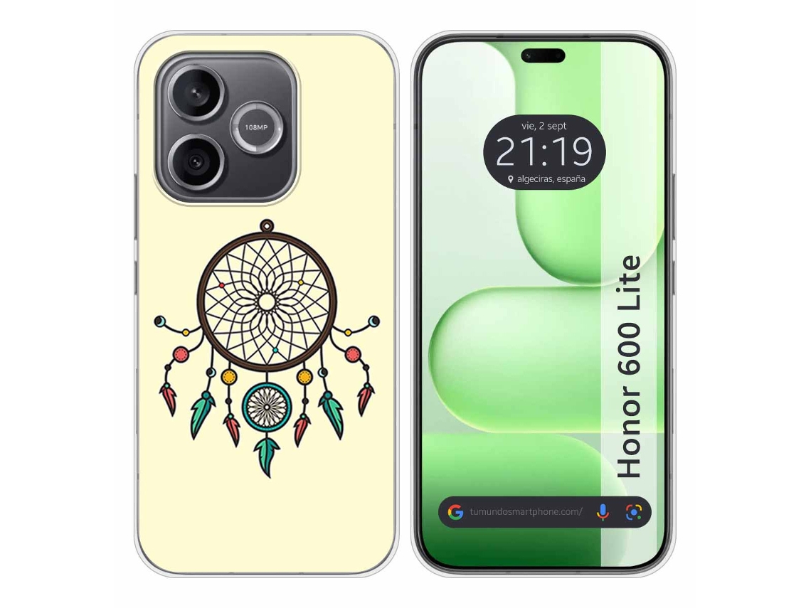 Capa Tumundosmartphone De Silicone Para Honor 600 Lite 5g Com Estampa De Apanhador De Sonhos