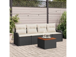 Vidaxl Conjunto De Sofá De Jardim 5 Unid. 4-número De Lugares
