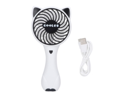 Ventilador Portátil Usb Recarregável Ajustável Branco