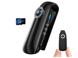 Câmera Pequena De Aplicação Da Lei 1080p Full Hd Idv007 Mini Câmera Espiã Com Cartão De Memória De 64 Gb Com Detecção De Movimento Preta Yizhood